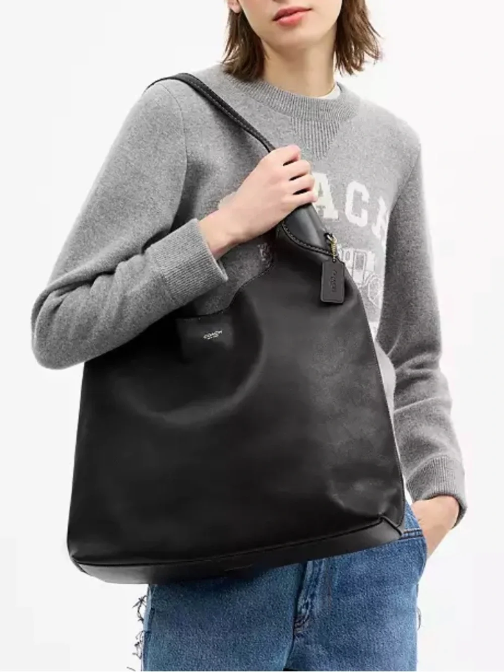 Coach Brooklyn Shoulder Bag 39 - Black Leather